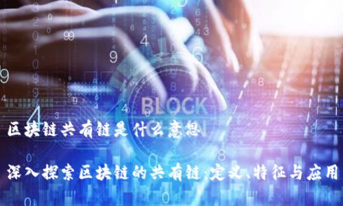 区块链共有链是什么意思

深入探索区块链的共有链：定义、特征与应用